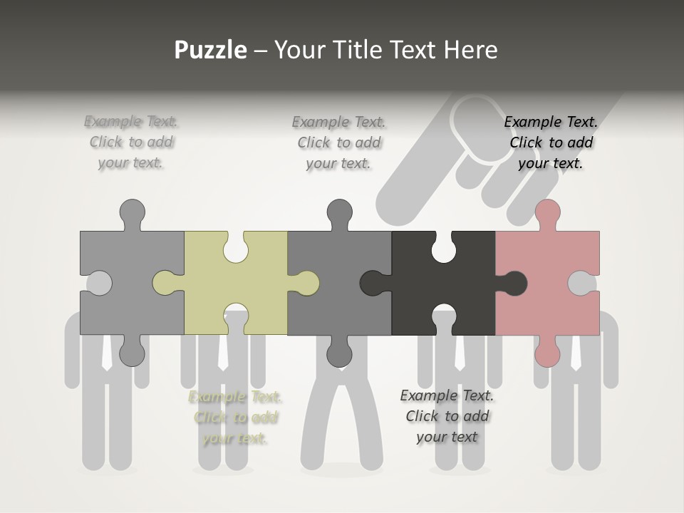 A Hand Reaching Out To A Group Of People PowerPoint Template