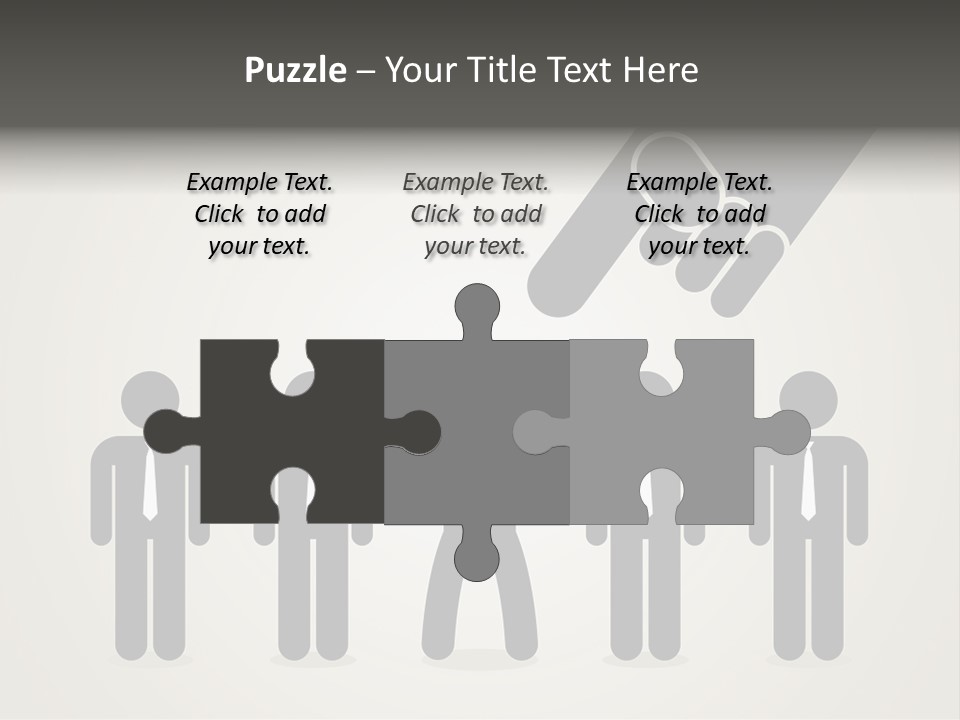 A Hand Reaching Out To A Group Of People PowerPoint Template