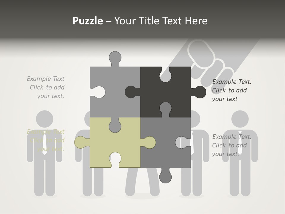 A Hand Reaching Out To A Group Of People PowerPoint Template