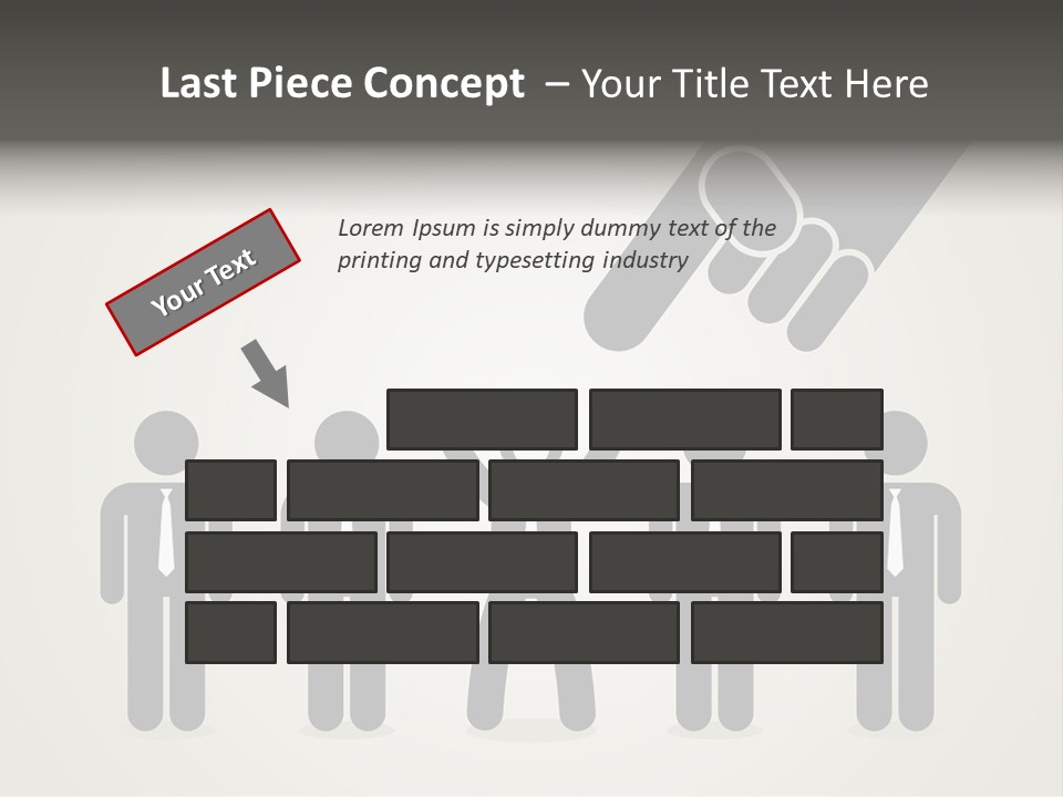 A Hand Reaching Out To A Group Of People PowerPoint Template