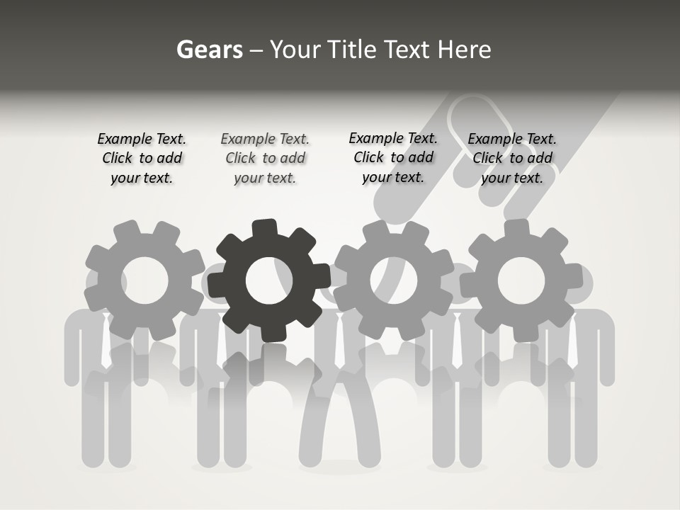 A Hand Reaching Out To A Group Of People PowerPoint Template