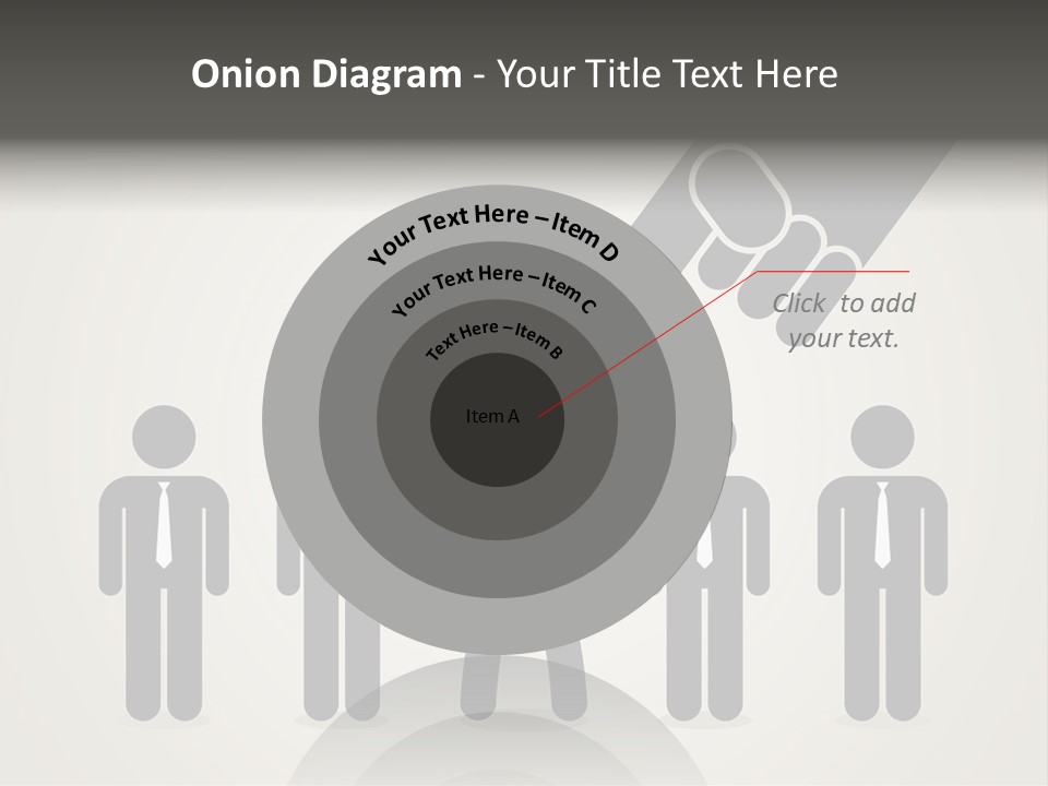 A Hand Reaching Out To A Group Of People PowerPoint Template