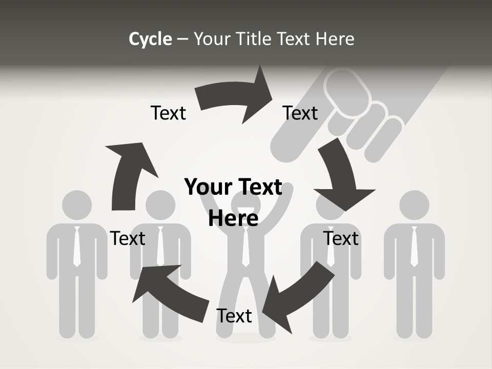 A Hand Reaching Out To A Group Of People PowerPoint Template