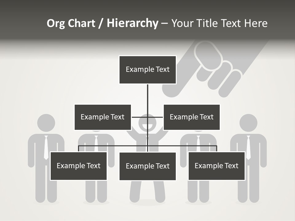 A Hand Reaching Out To A Group Of People PowerPoint Template