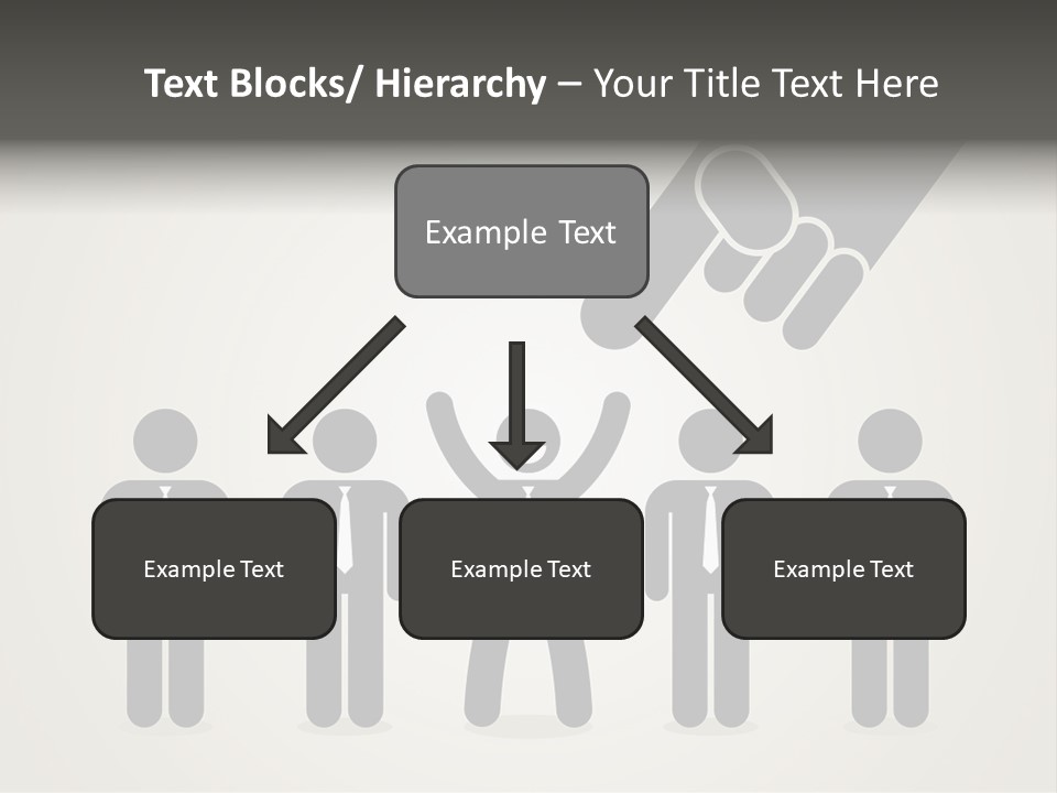 A Hand Reaching Out To A Group Of People PowerPoint Template