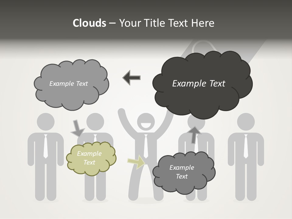 A Hand Reaching Out To A Group Of People PowerPoint Template