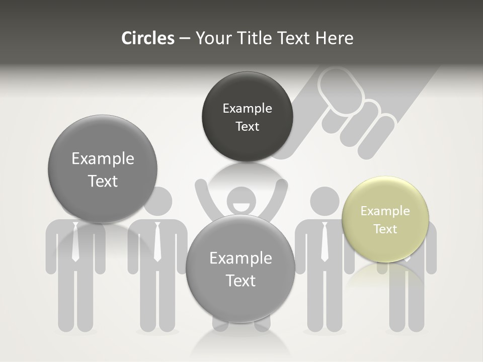 A Hand Reaching Out To A Group Of People PowerPoint Template