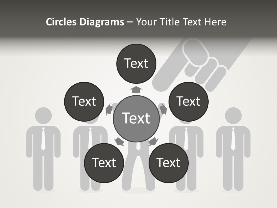 A Hand Reaching Out To A Group Of People PowerPoint Template