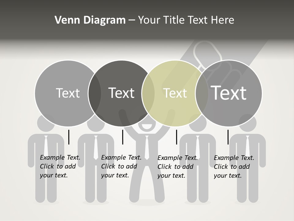 A Hand Reaching Out To A Group Of People PowerPoint Template