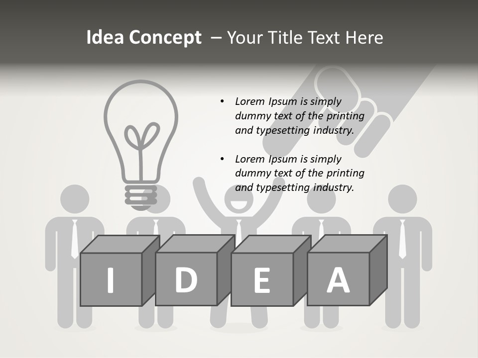 A Hand Reaching Out To A Group Of People PowerPoint Template