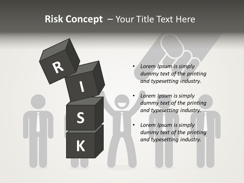 A Hand Reaching Out To A Group Of People PowerPoint Template