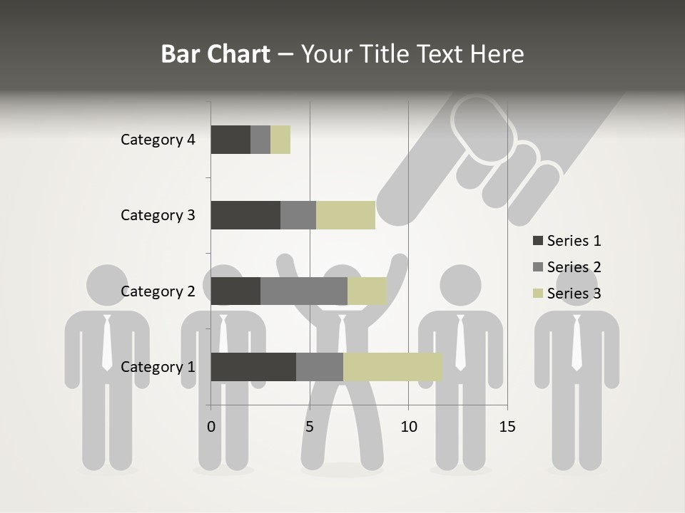 A Hand Reaching Out To A Group Of People PowerPoint Template