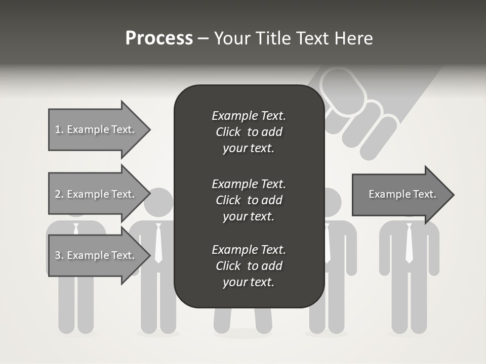 A Hand Reaching Out To A Group Of People PowerPoint Template