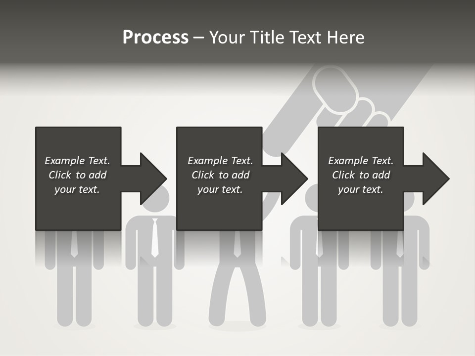 A Hand Reaching Out To A Group Of People PowerPoint Template