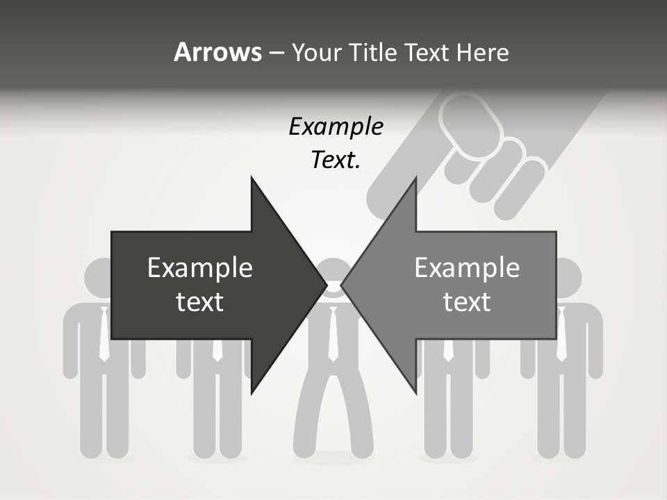 A Hand Reaching Out To A Group Of People PowerPoint Template