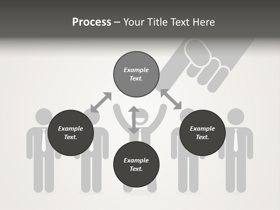 A Hand Reaching Out To A Group Of People PowerPoint Template