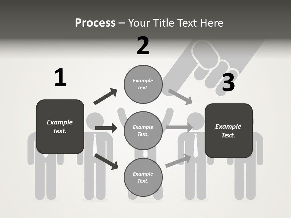 A Hand Reaching Out To A Group Of People PowerPoint Template