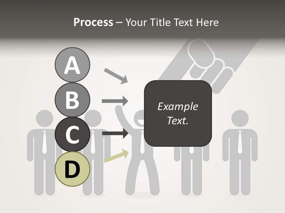 A Hand Reaching Out To A Group Of People PowerPoint Template