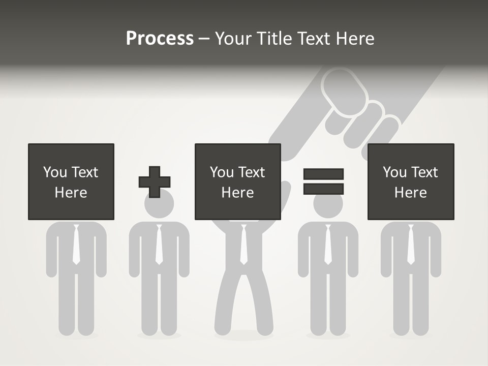 A Hand Reaching Out To A Group Of People PowerPoint Template