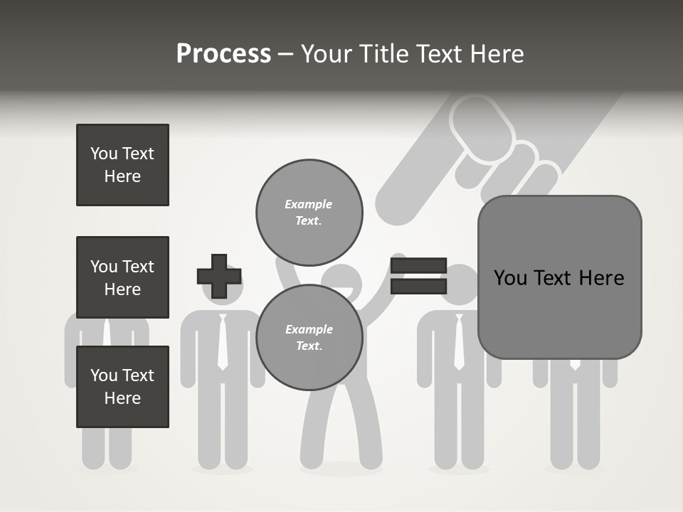 A Hand Reaching Out To A Group Of People PowerPoint Template