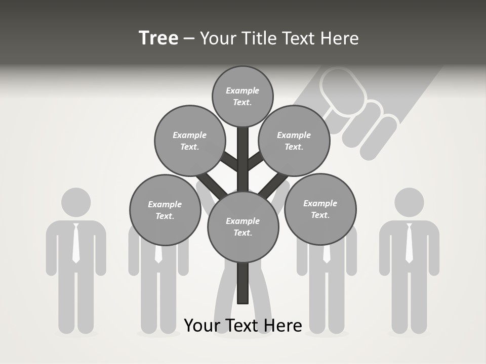 A Hand Reaching Out To A Group Of People PowerPoint Template