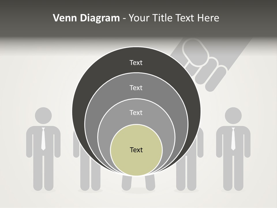 A Hand Reaching Out To A Group Of People PowerPoint Template