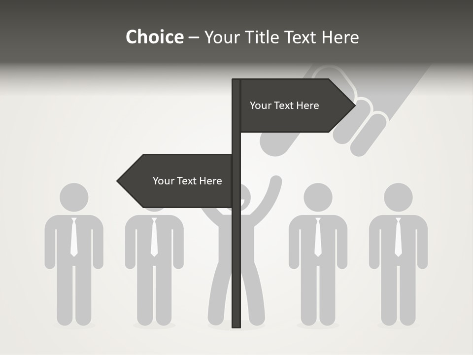 A Hand Reaching Out To A Group Of People PowerPoint Template