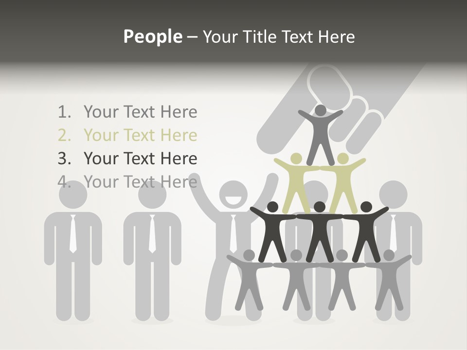 A Hand Reaching Out To A Group Of People PowerPoint Template