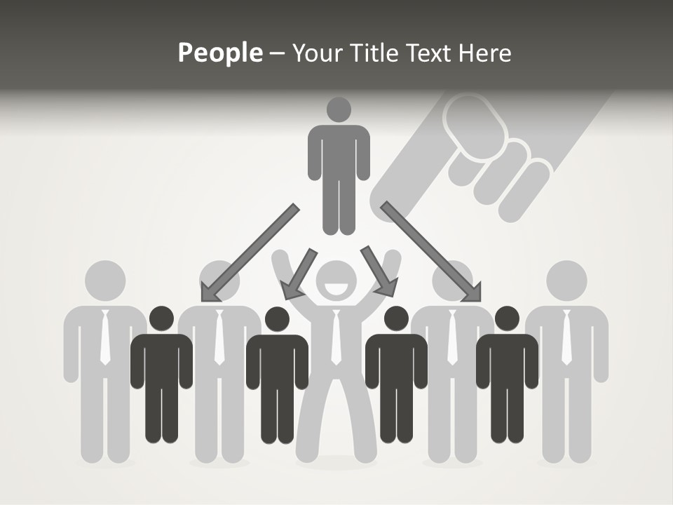 A Hand Reaching Out To A Group Of People PowerPoint Template
