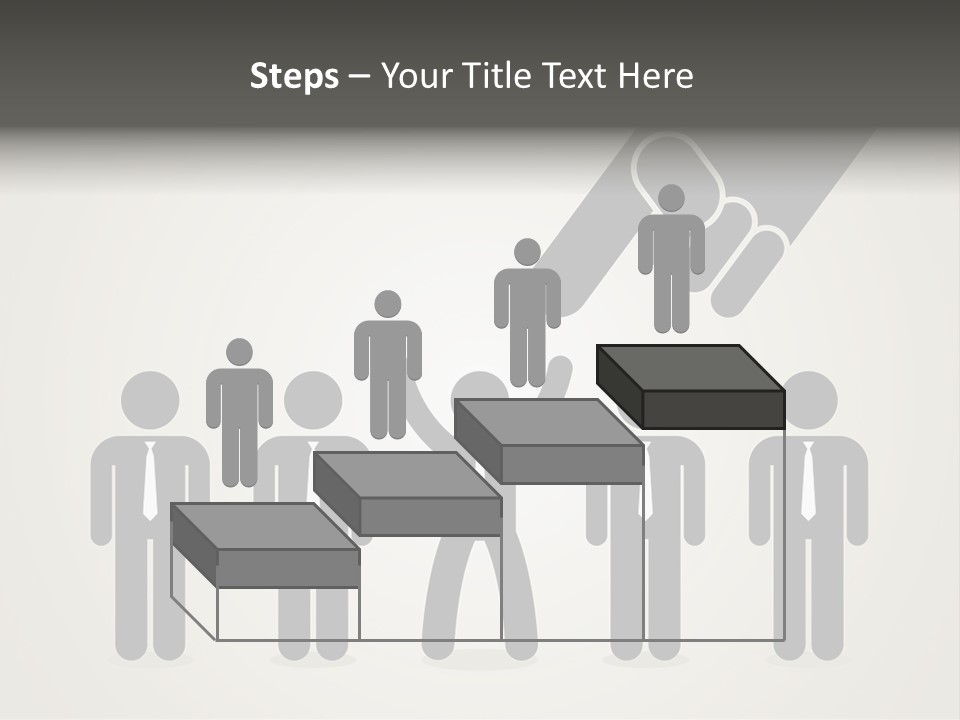 A Hand Reaching Out To A Group Of People PowerPoint Template