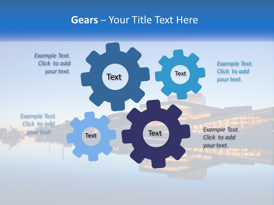 A Powerpoint Presentation With A Building In The Background PowerPoint Template