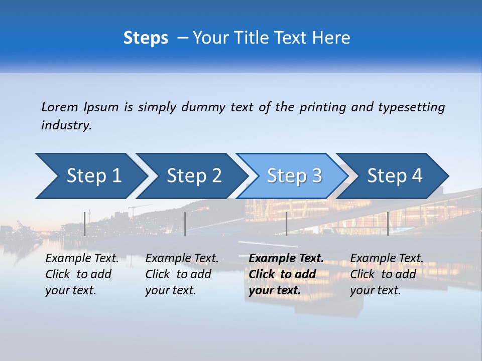 A Powerpoint Presentation With A Building In The Background PowerPoint Template