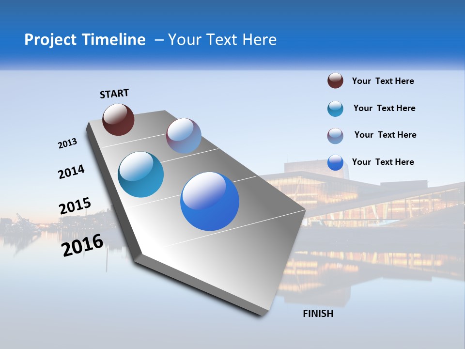 A Powerpoint Presentation With A Building In The Background PowerPoint Template