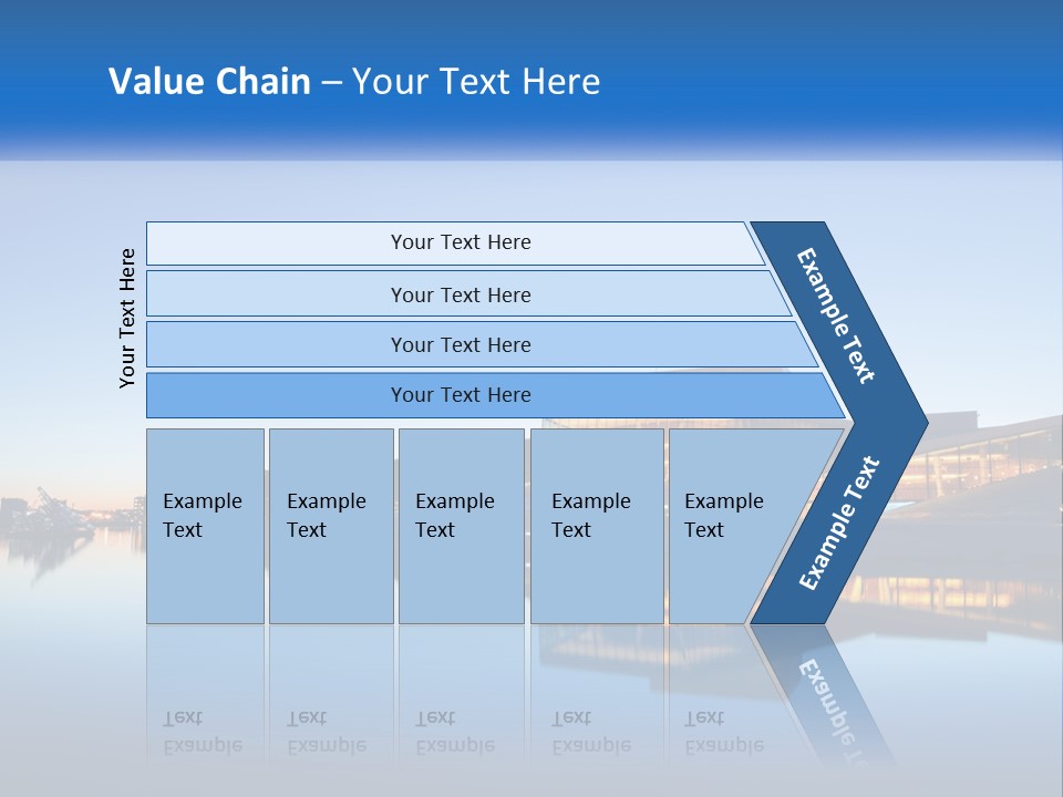 A Powerpoint Presentation With A Building In The Background PowerPoint Template
