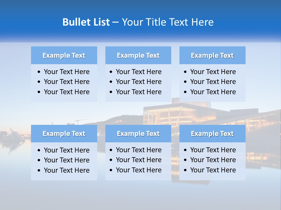 A Powerpoint Presentation With A Building In The Background PowerPoint Template