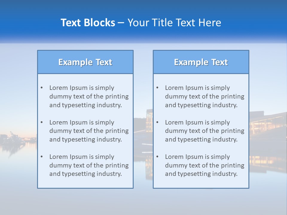 A Powerpoint Presentation With A Building In The Background PowerPoint Template