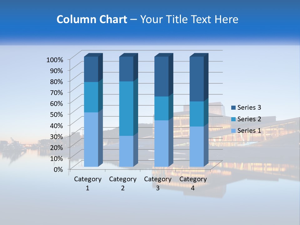 A Powerpoint Presentation With A Building In The Background PowerPoint Template