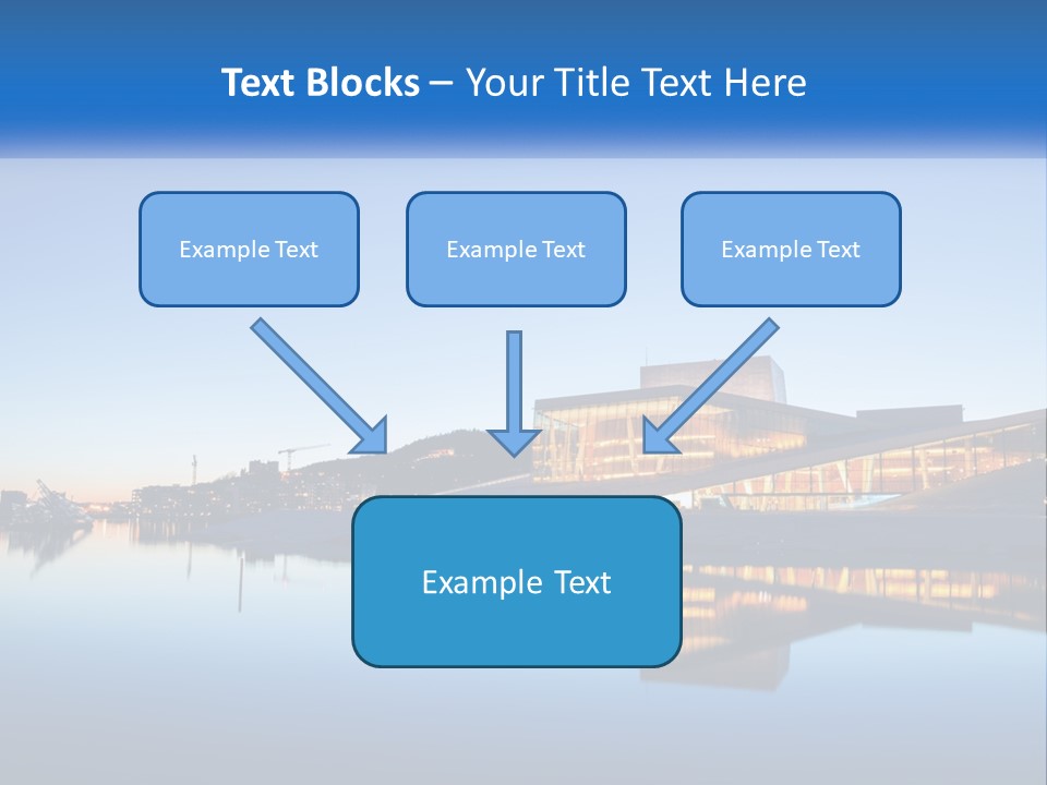 A Powerpoint Presentation With A Building In The Background PowerPoint Template