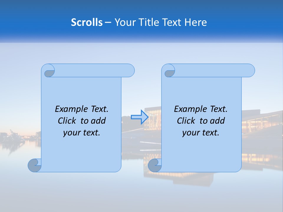 A Powerpoint Presentation With A Building In The Background PowerPoint Template