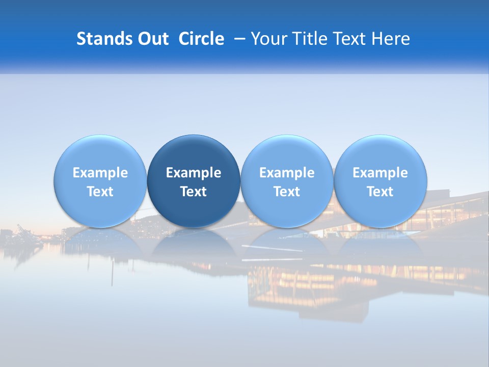 A Powerpoint Presentation With A Building In The Background PowerPoint Template