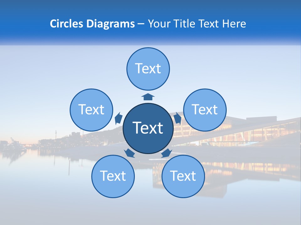 A Powerpoint Presentation With A Building In The Background PowerPoint Template