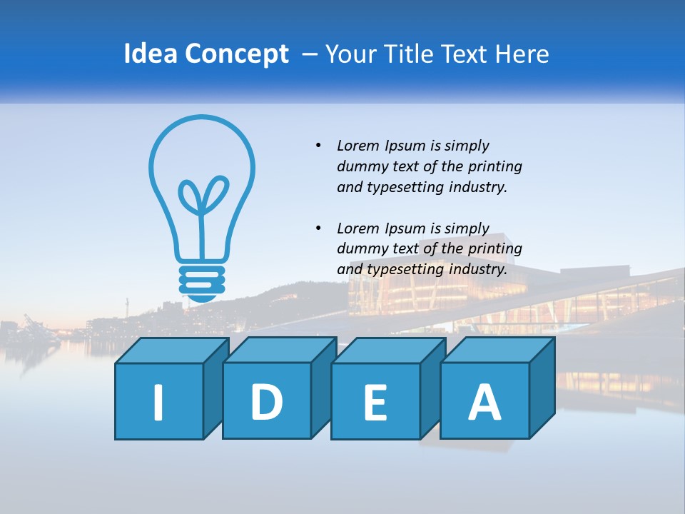 A Powerpoint Presentation With A Building In The Background PowerPoint Template