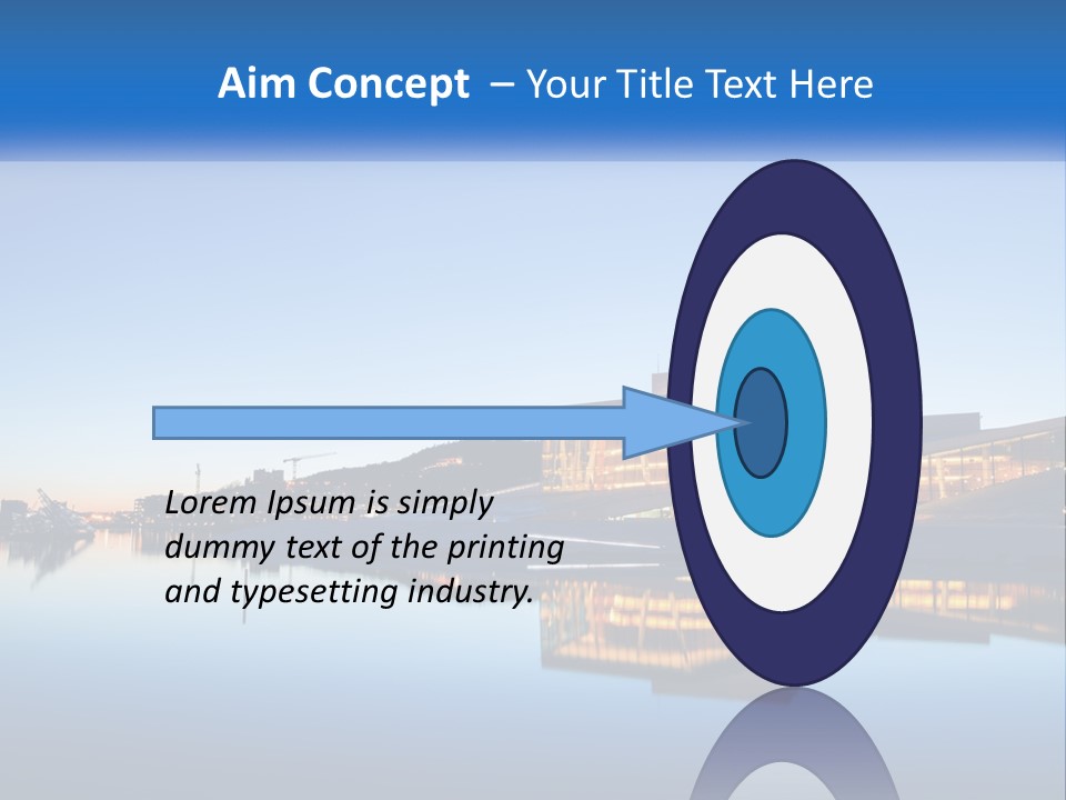 A Powerpoint Presentation With A Building In The Background PowerPoint Template