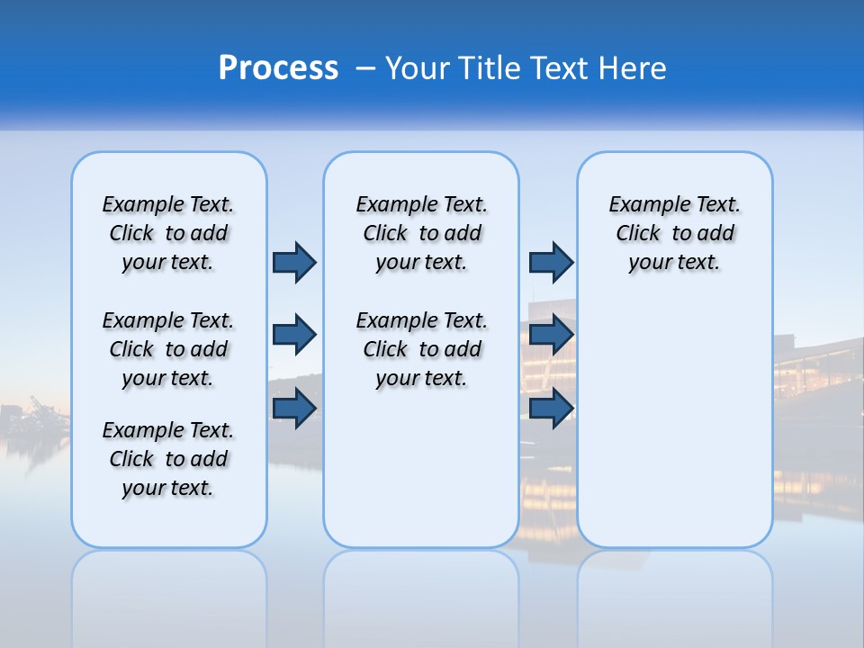A Powerpoint Presentation With A Building In The Background PowerPoint Template