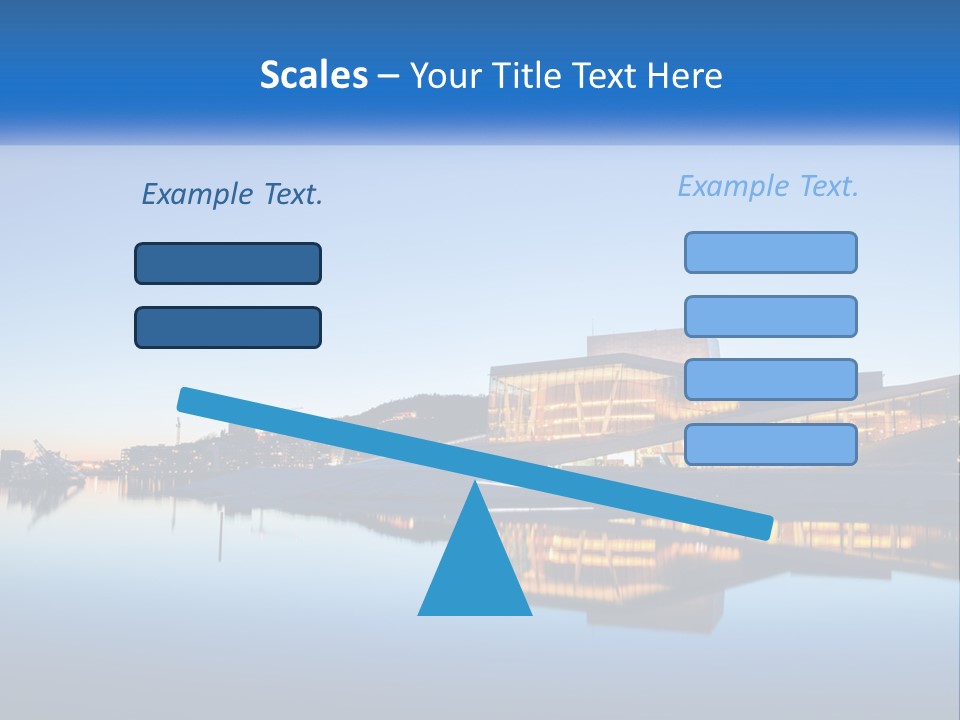 A Powerpoint Presentation With A Building In The Background PowerPoint Template