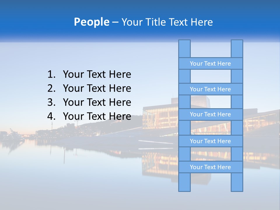 A Powerpoint Presentation With A Building In The Background PowerPoint Template