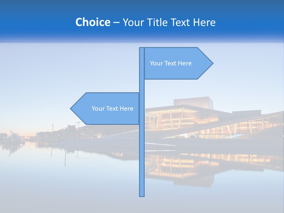 A Powerpoint Presentation With A Building In The Background PowerPoint Template