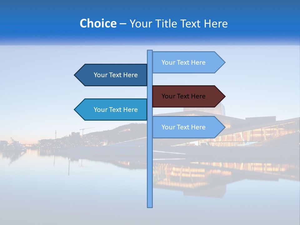 A Powerpoint Presentation With A Building In The Background PowerPoint Template