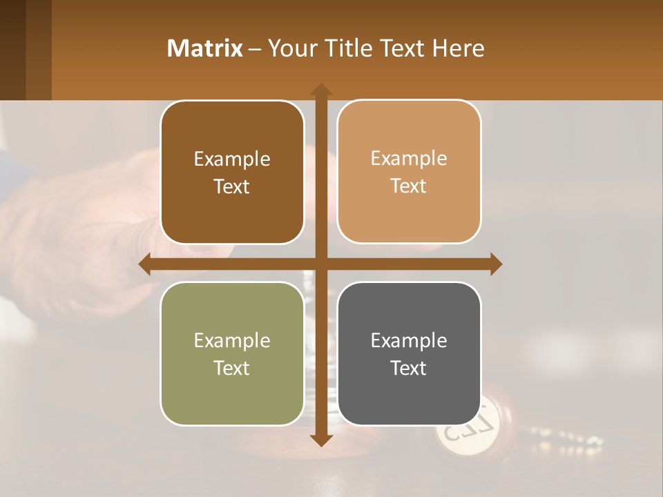 A Person Holding A Bell With A Wooden Base PowerPoint Template