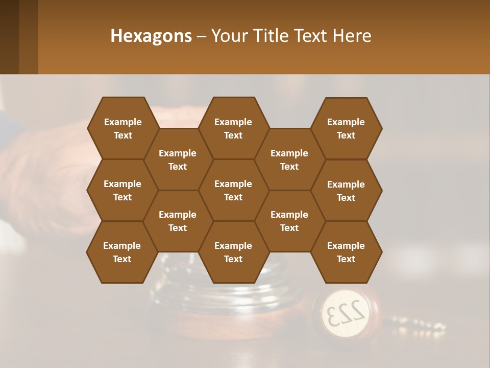 A Person Holding A Bell With A Wooden Base PowerPoint Template